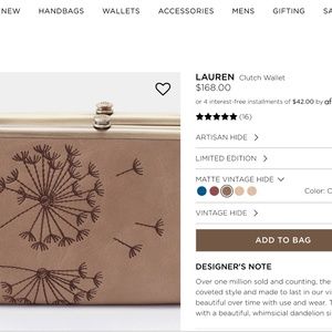 Hobo Bags, Lauren Clutch with Artisan Hide